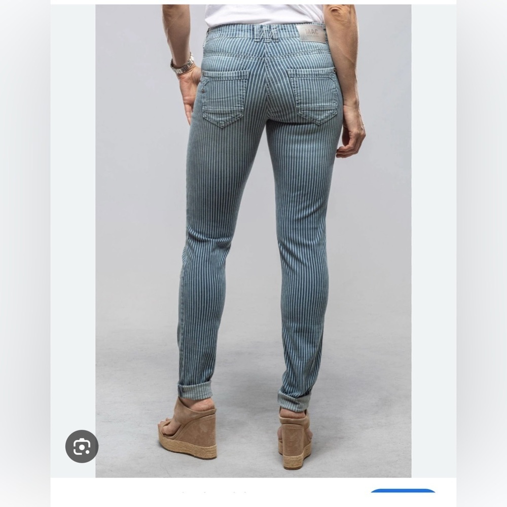 MAC Women’s Straight Fit Slim Leg Striped Jeans Size 8 NWT MSRP $225
